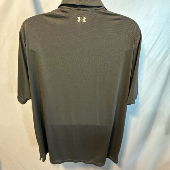 PGA Under Armour Shirt Mens Large Southern Hills 2022 Gray Striped Golf Polo 2xl - Picture 3 of 7